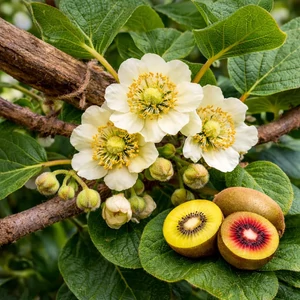 Early Male Chinensis porzós kiwi - Hongyang és Gold fajtákhoz - virága
