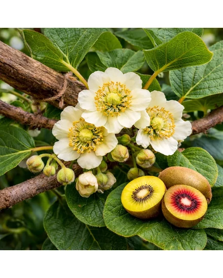 Early Male Chinensis porzós kiwi - Hongyang és Gold fajtákhoz - virága