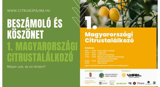 Správa a poďakovanie z 1. samitu o citrusových plodoch v Maďarsku